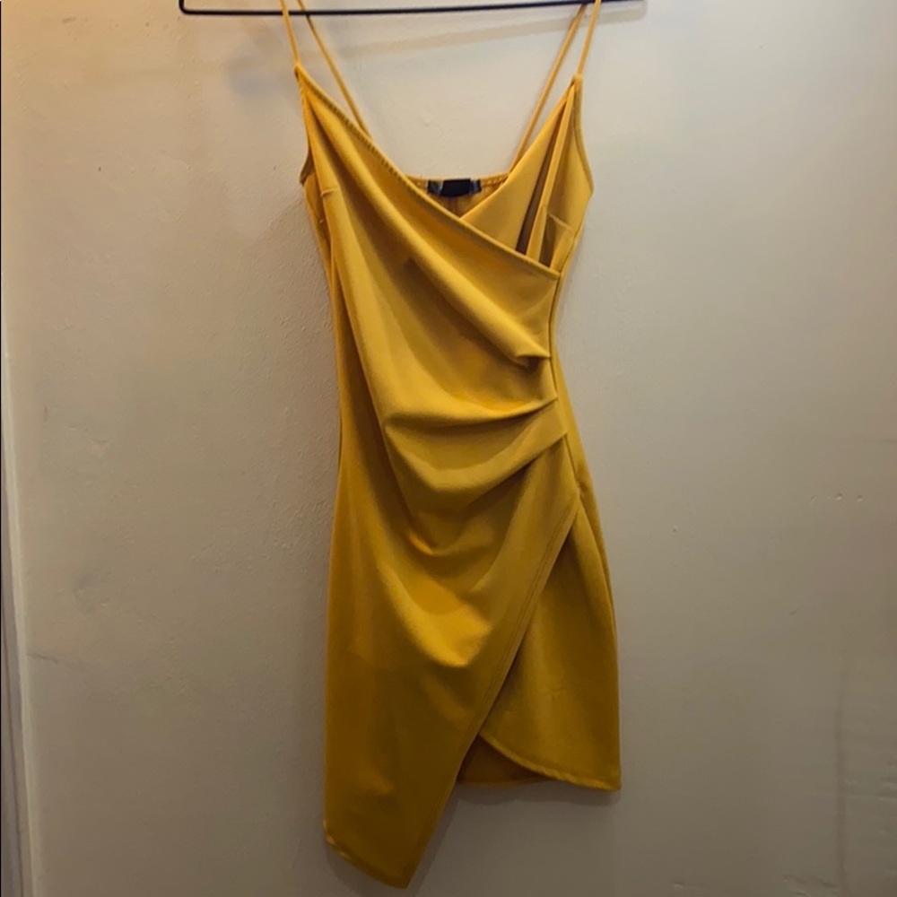 Yellow mini dress
